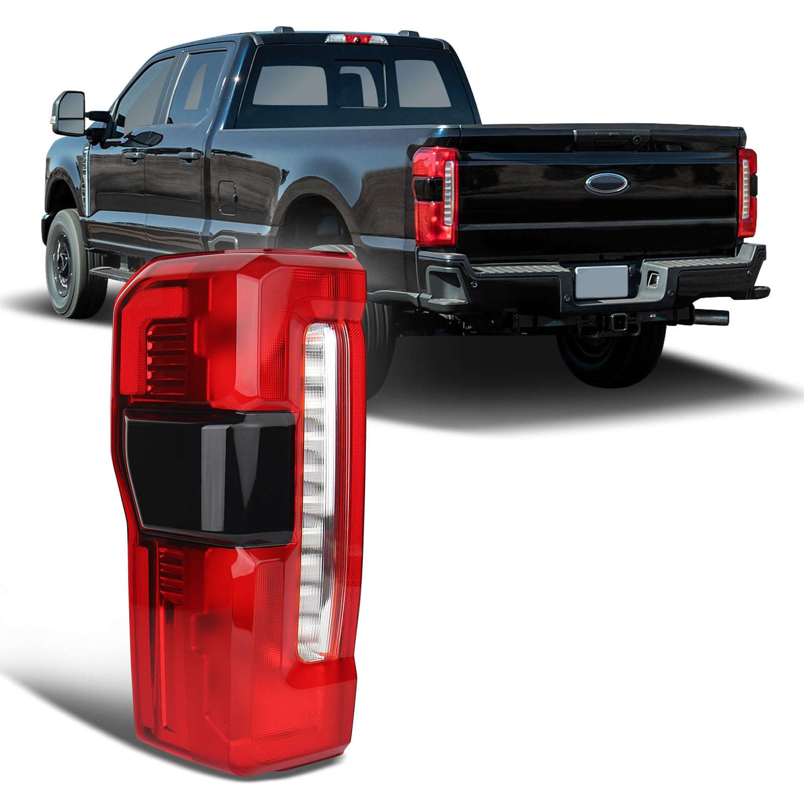 ZSBMP tail light for Ford F-250 left side with blind spot, enhanced rear visibility.