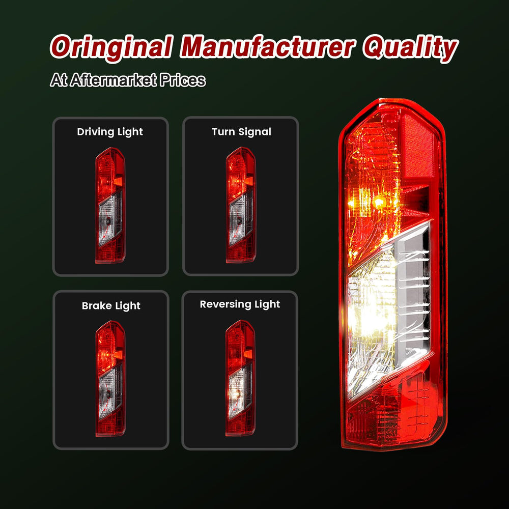 ZSBMP tail light lens closeup highlighting polycarbonate lens and impact resistance