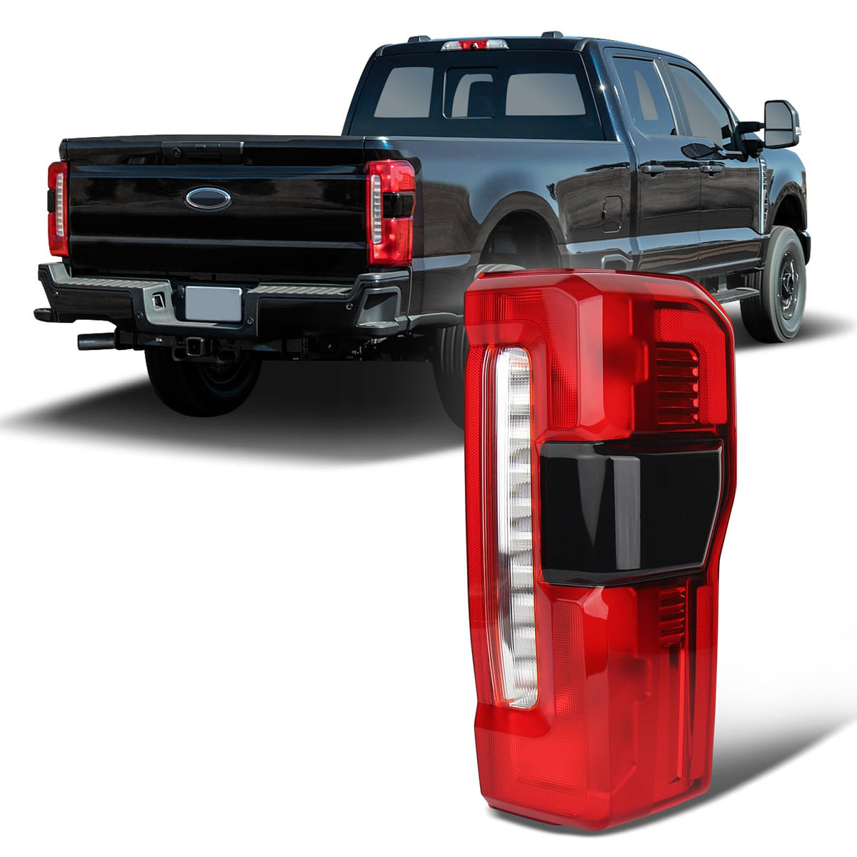 ZSBMP tail light right side for Ford F-250/F-350 with blind spot, plug-and-play fit