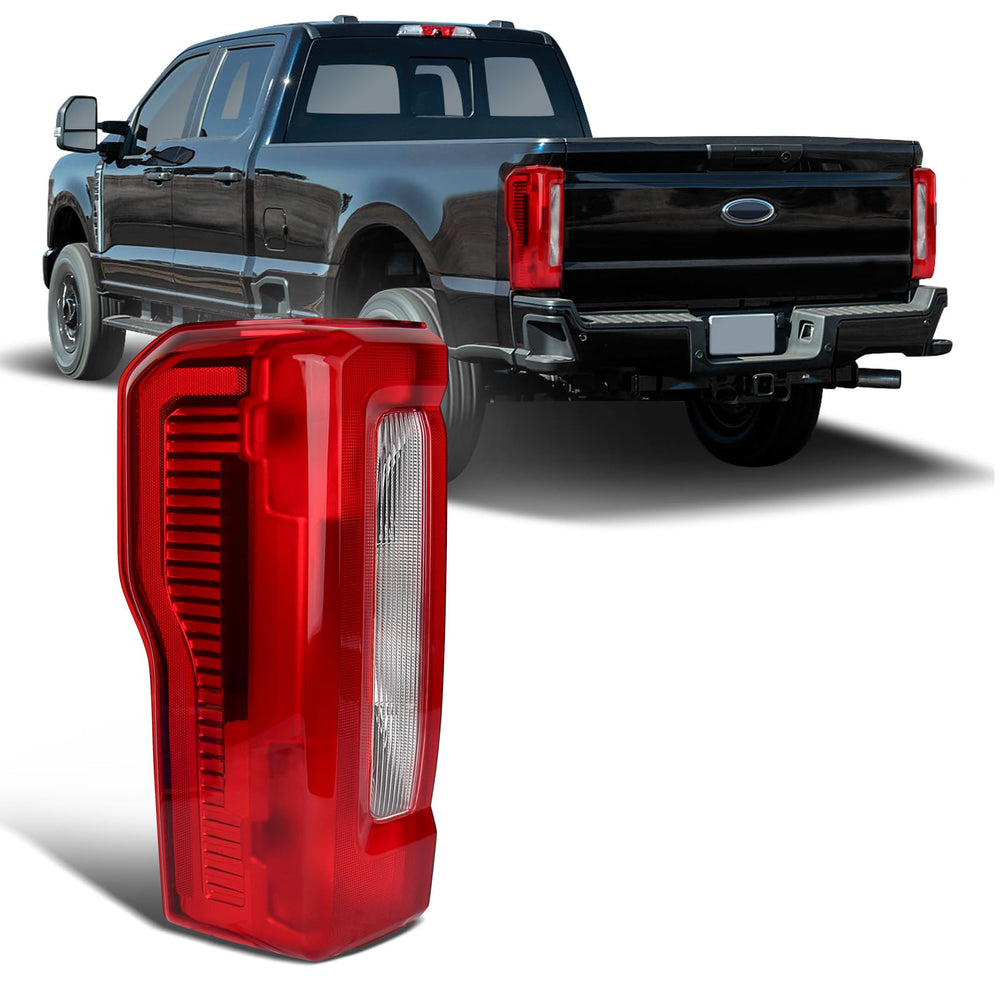 ZSBMP tail light for Ford F-250 left front-angle view showing durable ABS housing and clear signal