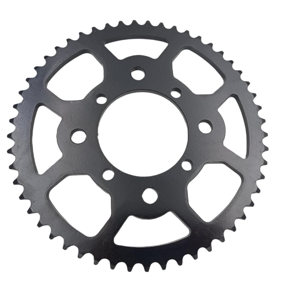 ZTDZZH 53-tooth rear sprocket close-up, 76mm ID for reliable 420 chain fit.