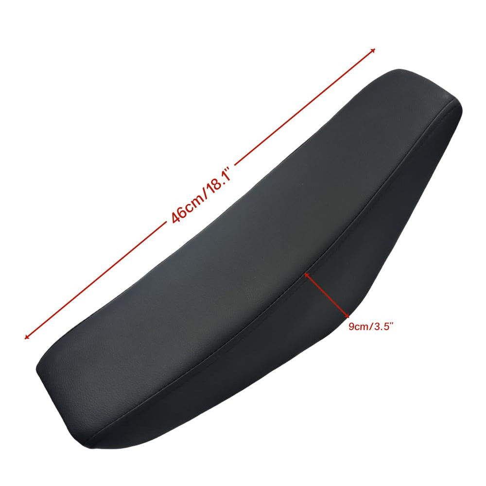 ZTDZZH black 46cm seat side profile, ergonomic form for comfortable long rides