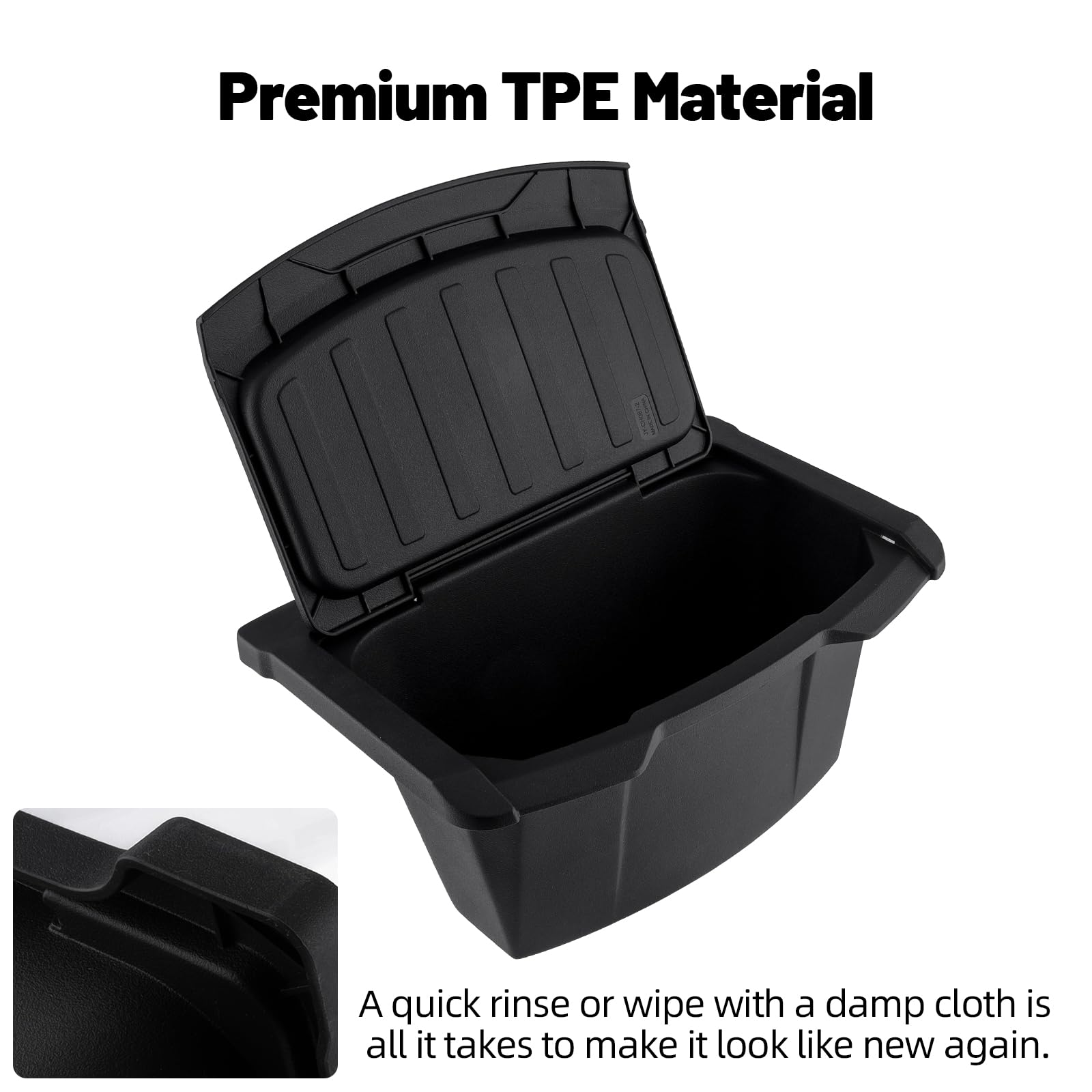 ZTGPMP Anti-slip lid and compact trash bin for Model Y drives