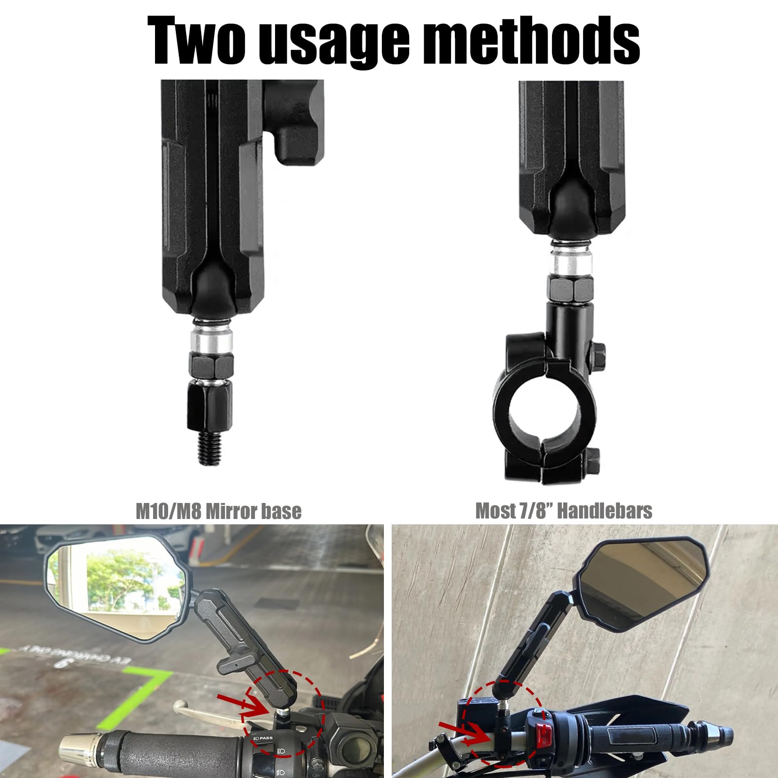 ZTYIOHG foldable stem helps compact storage when parking or transporting the bike.