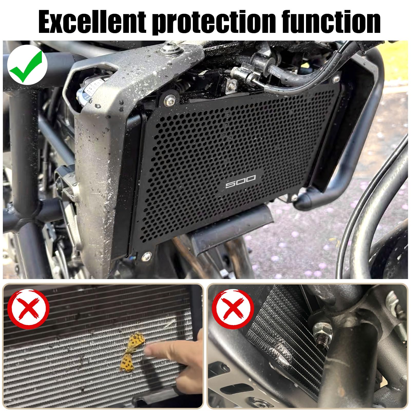 ZTYIOHG Z500SE radiator guard cover protects against stones and mud while maintaining cooling