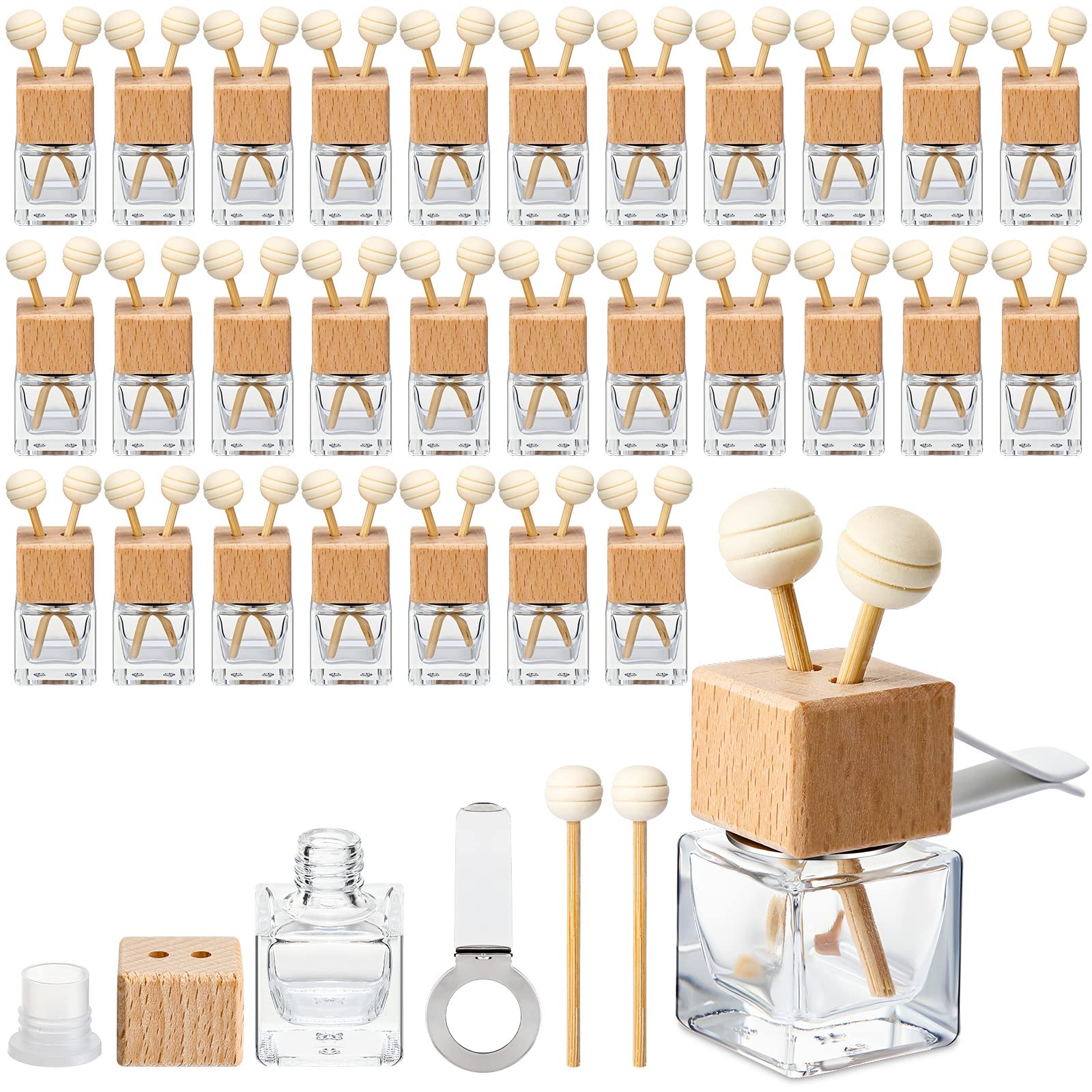 Zubebe 30-pack car diffusers in packaging, easy for sharing and gifting.