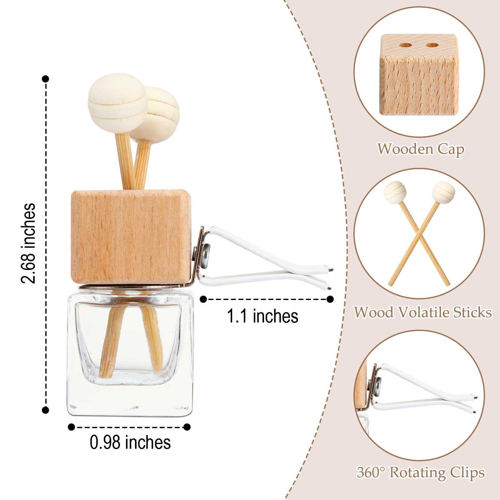 Zubebe clear glass diffuser bottle ideal for essential oils and perfumes