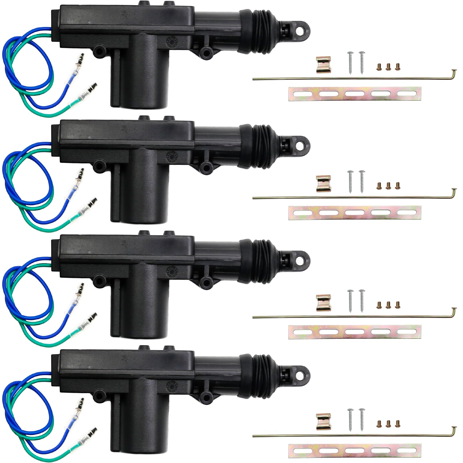 ZUDKSUY 4-piece universal door lock actuators front view for quick replacement