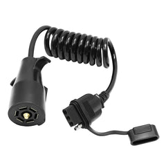 ZUDKSUY 7-pin round to 4-pin flat adapter for trailer lighting.