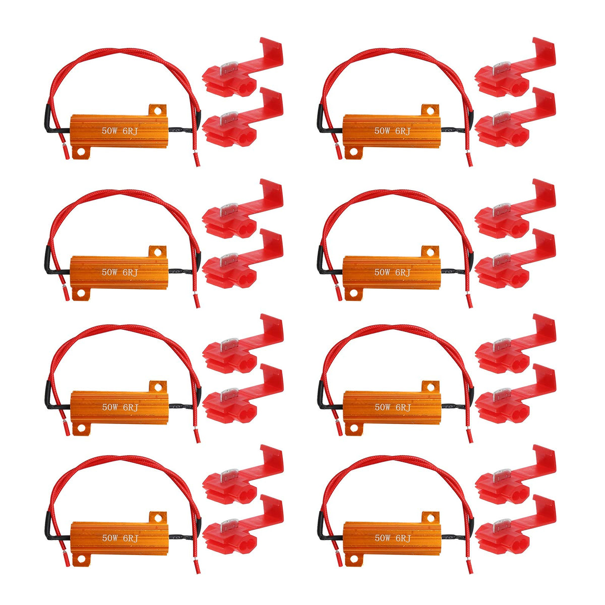 ZUDKSUY 8-pack LED load resistors ready for install to reduce flicker