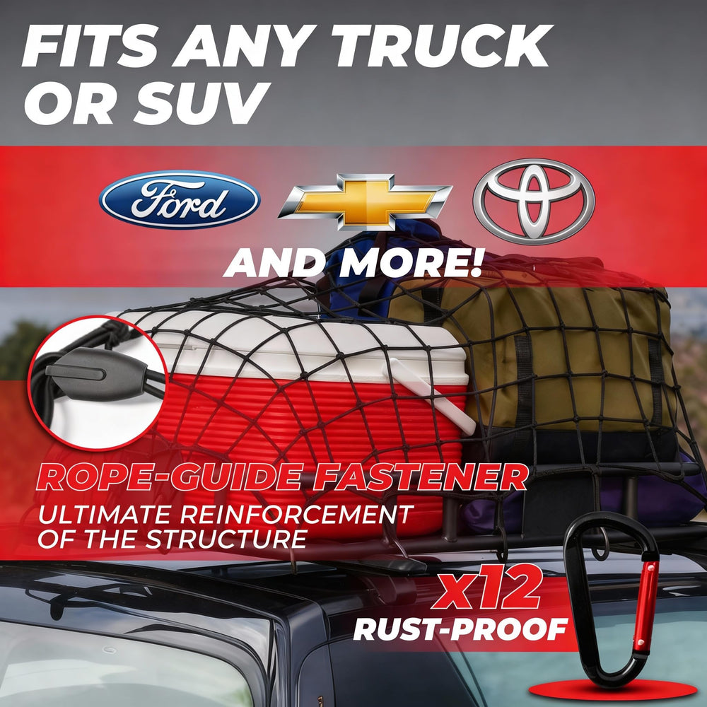 ZULWEST universal-fit truck bed net fits many trucks and SUVs for quick setup.
