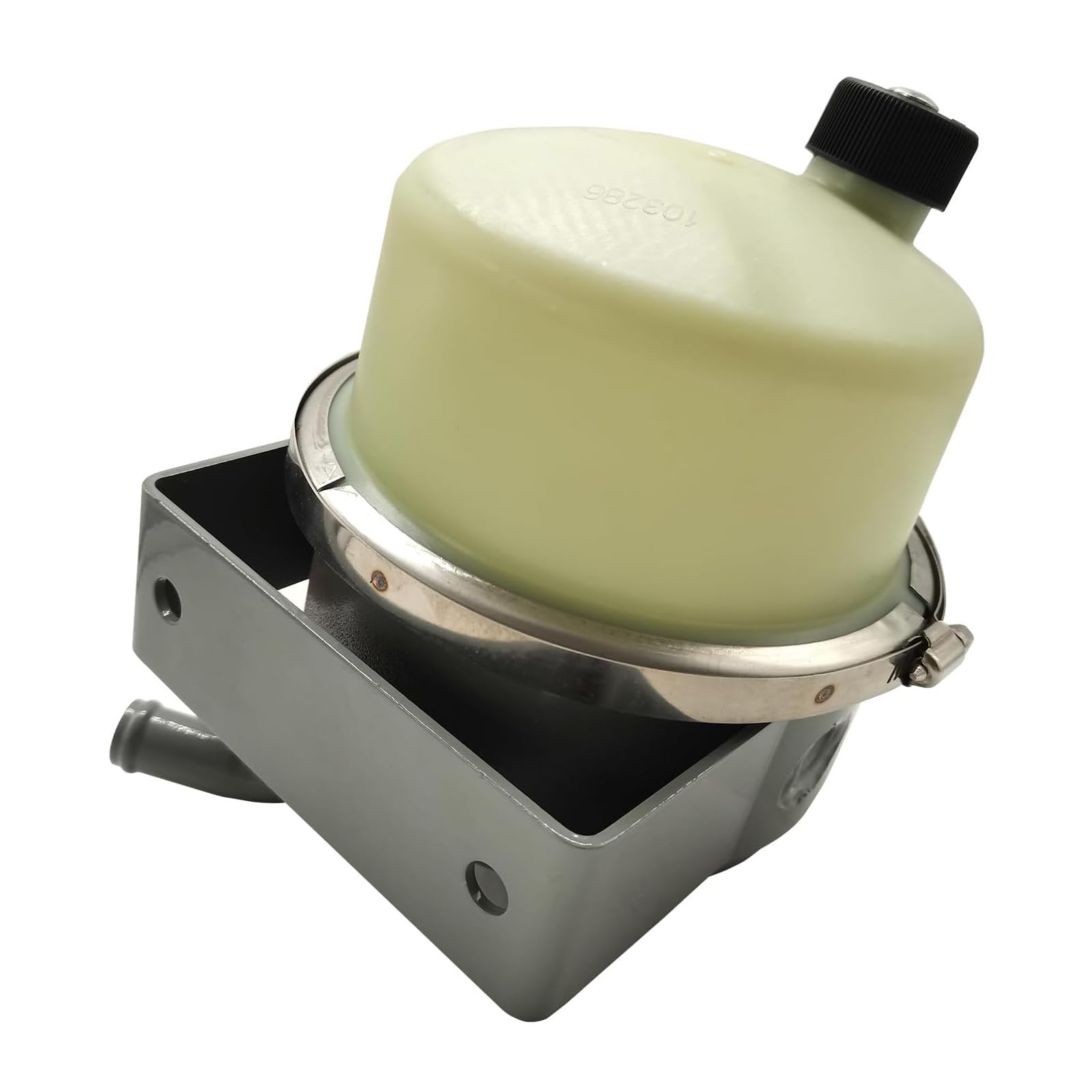 ZUVELLO reservoir close-up top label clarifies compatibility with Freightliner trucks.