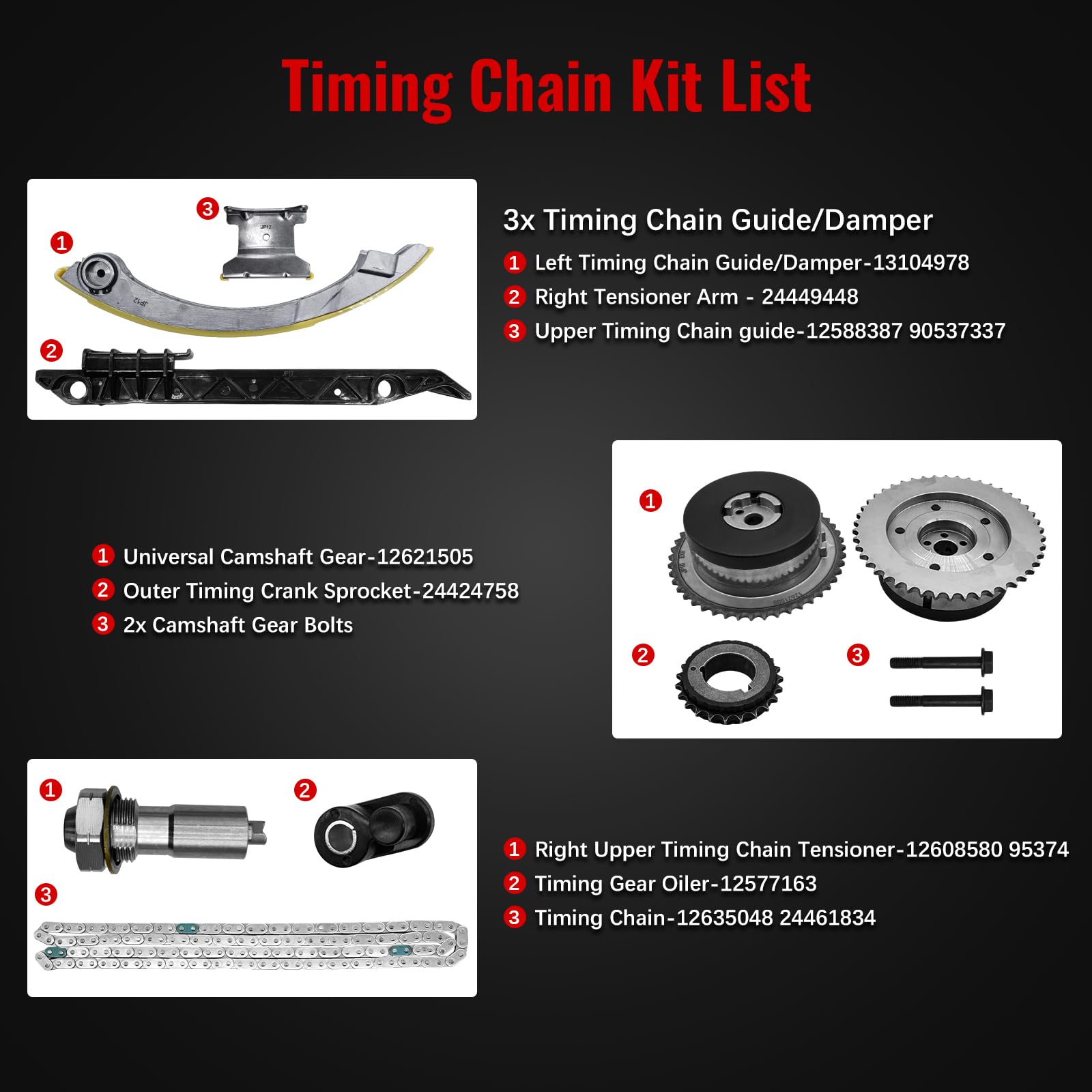 Zuverlass timing chain laid out for reliable timing setup