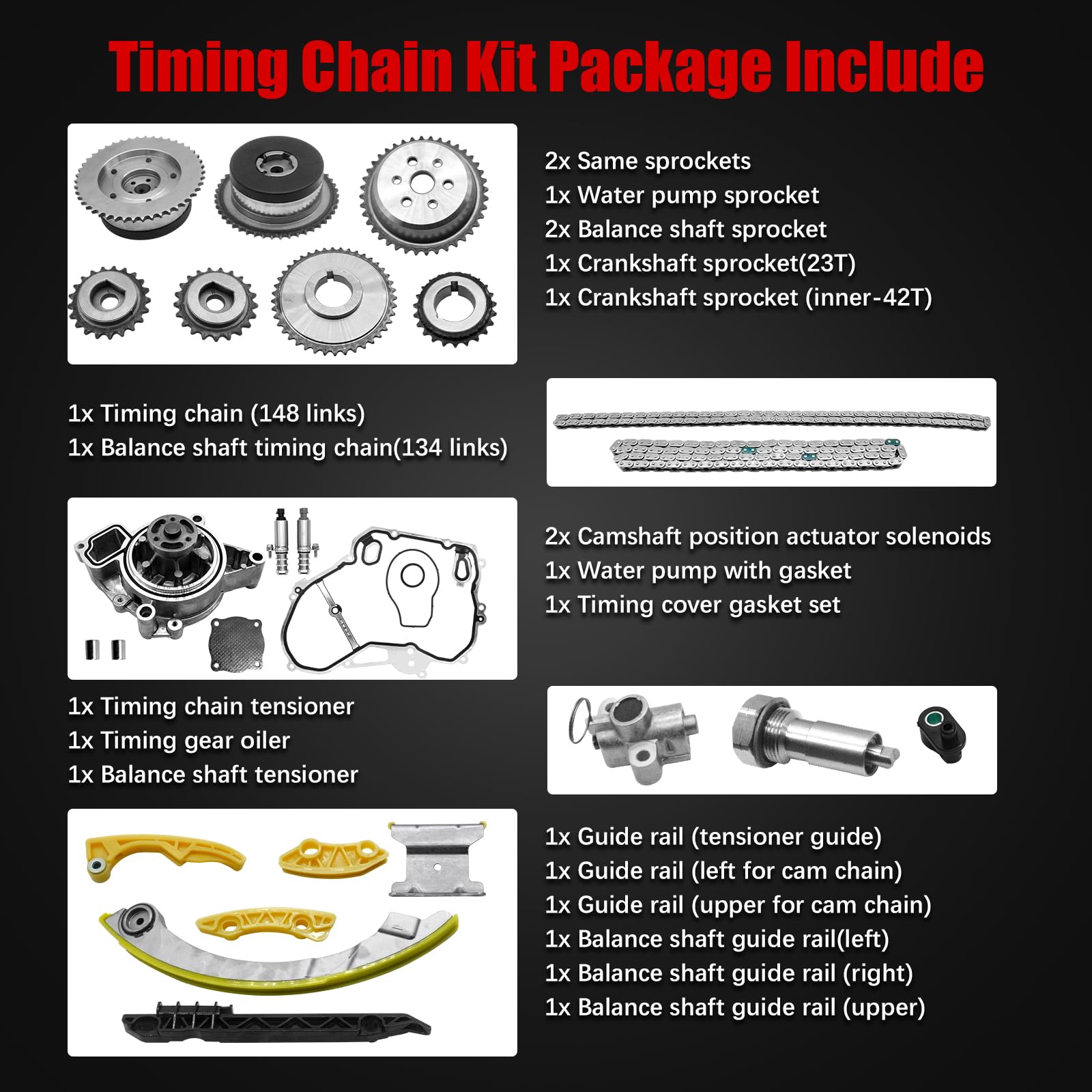 Zuverlass 2.4 Ecotec timing kit visual for calibrated DOHC engines.