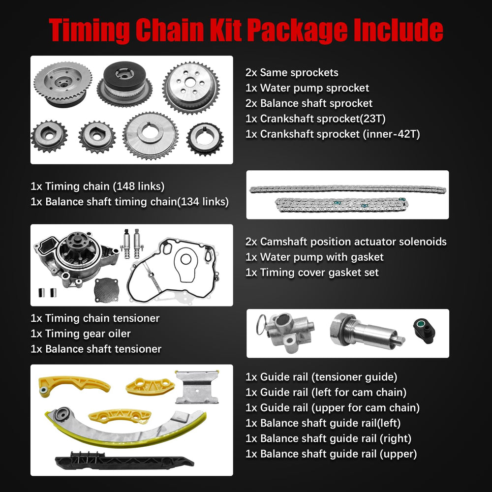 Zuverlass 2.4 Ecotec timing kit visual for calibrated DOHC engines.