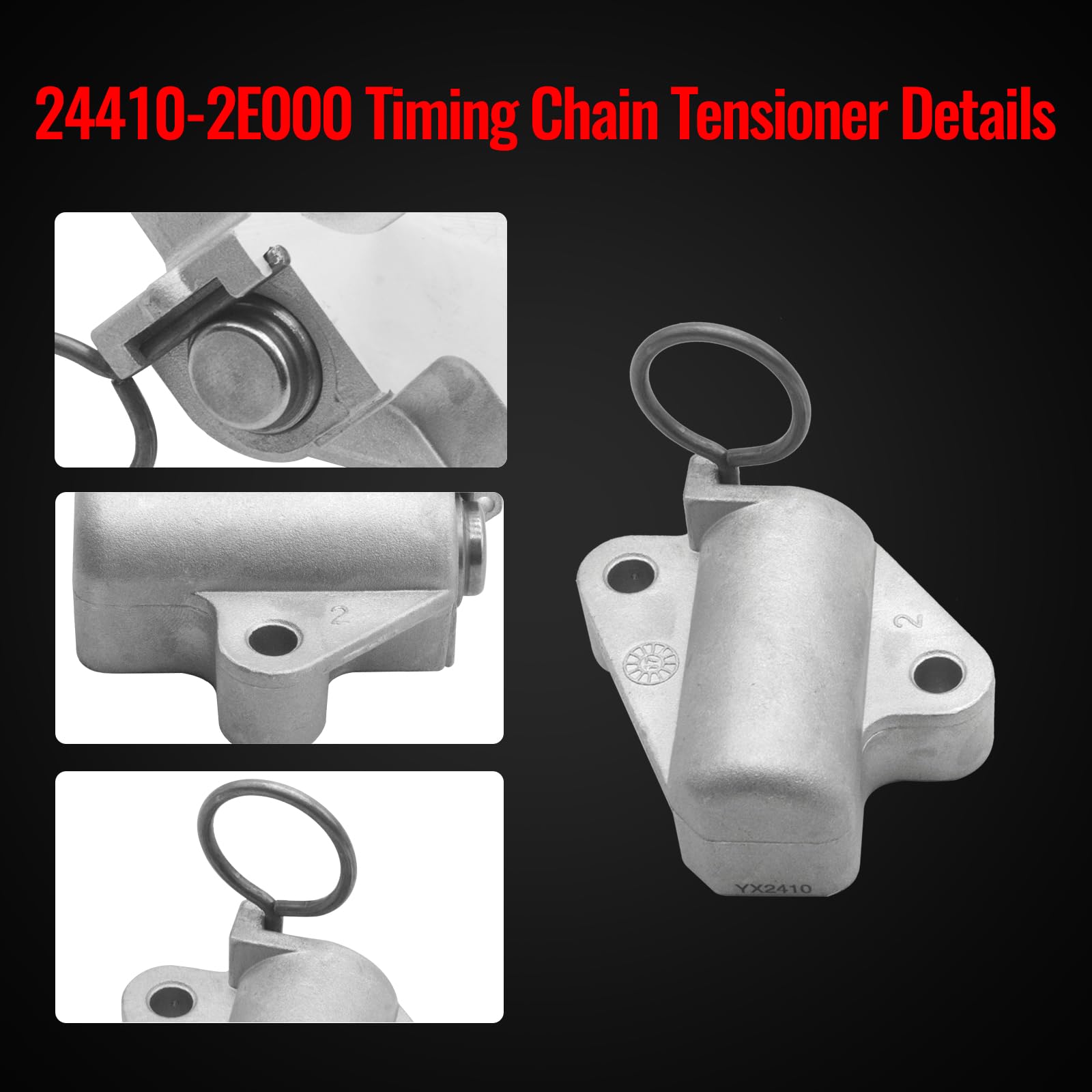 Zuverlass tensioner guide rail 244302e000, promotes quiet, stable engine timing.