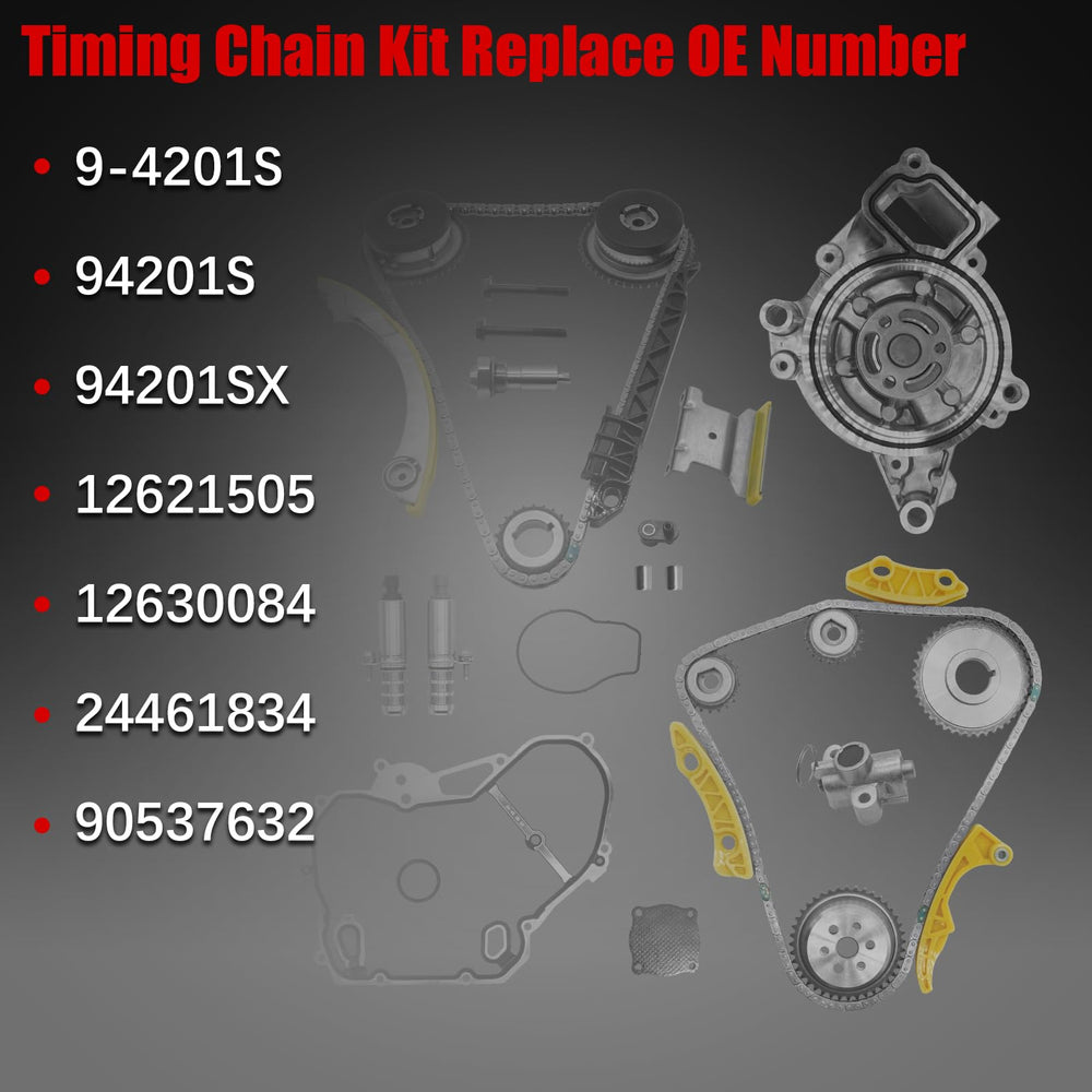 Zuverlass timing kit packaging view showcasing all included parts for quick installation.