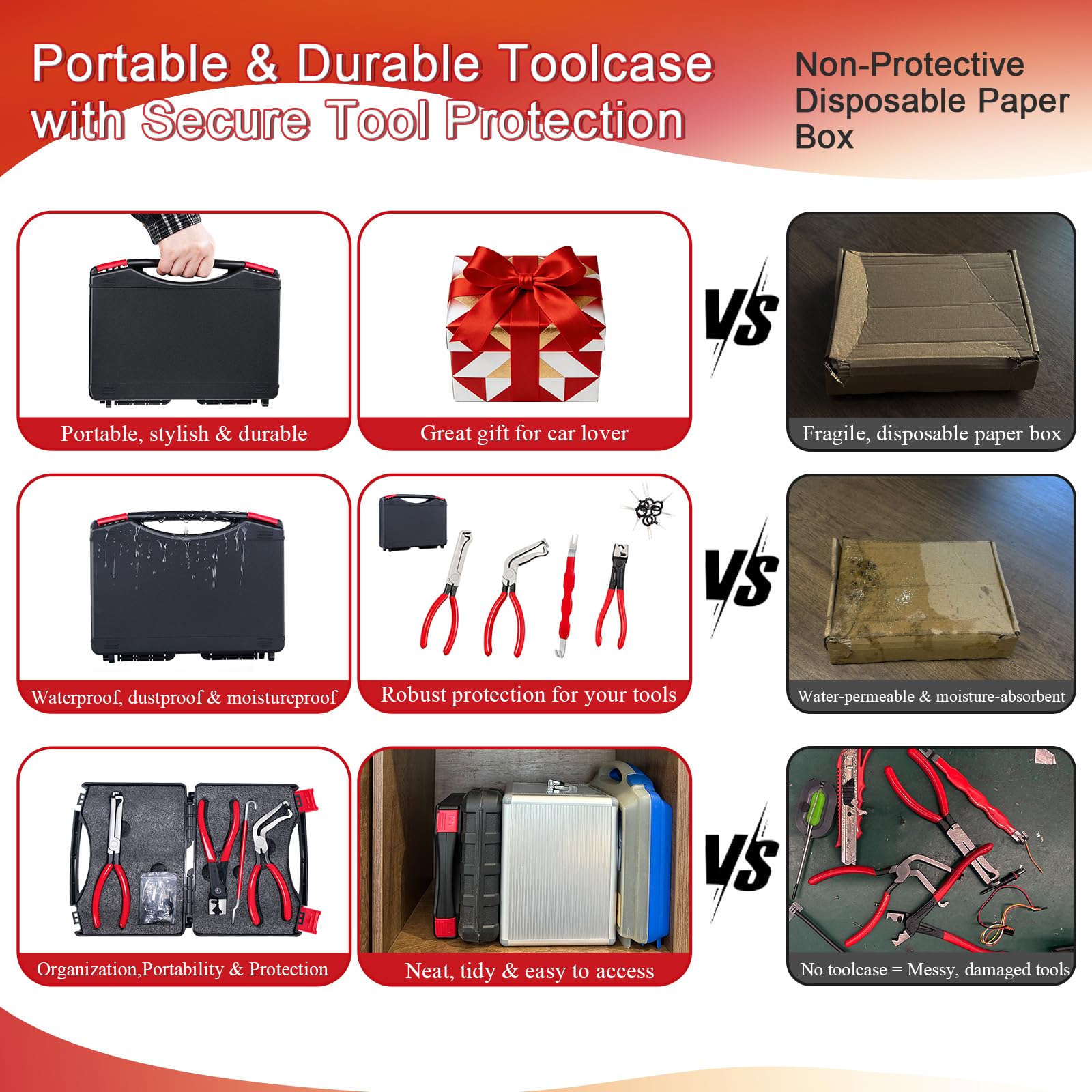 ZUWEFA professional auto repair tool set in a durable case