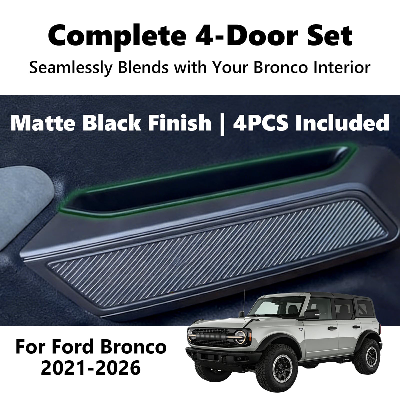 Zuwok 4-piece set blends with matte black interior for a clean look