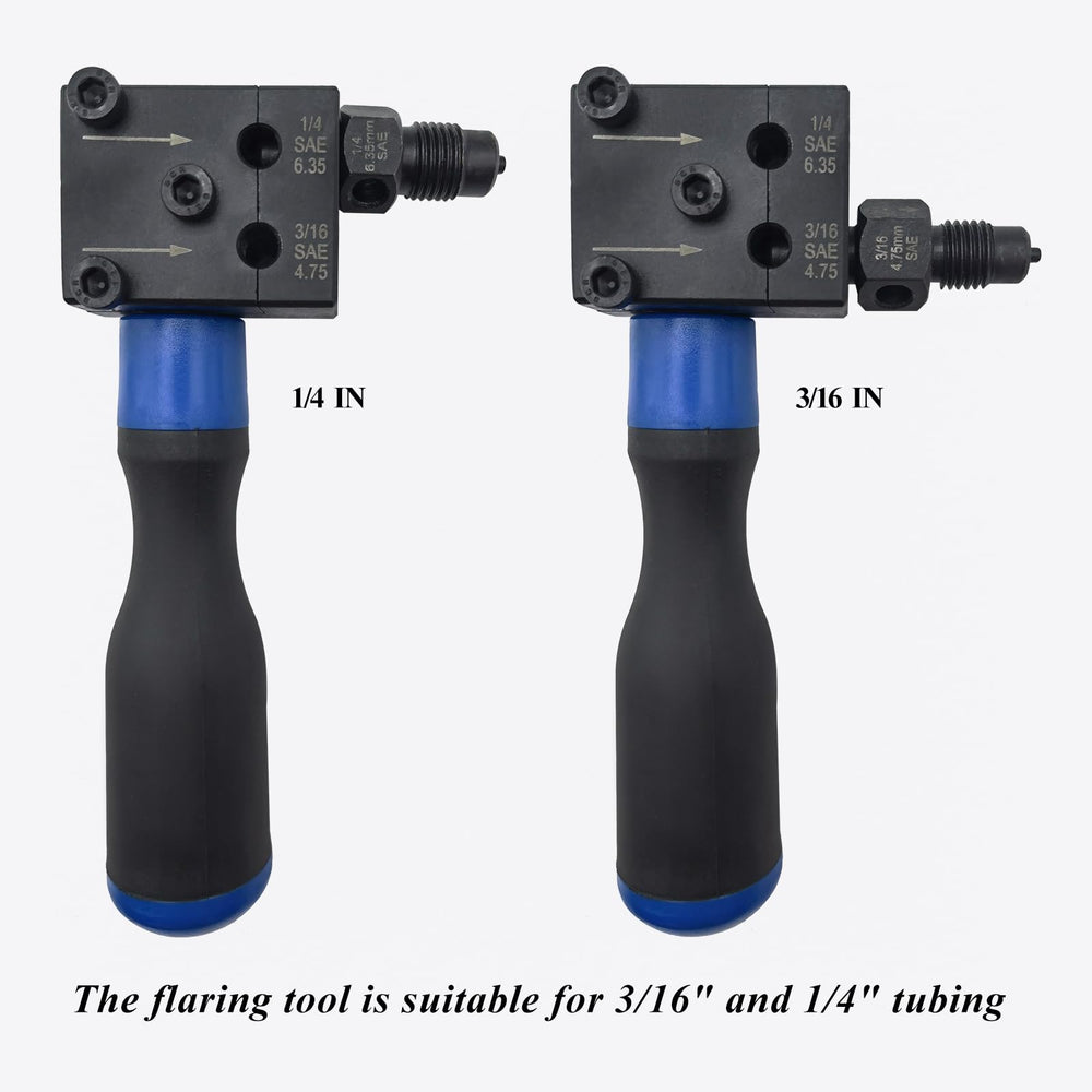 ZUXUSE detachable handles on a flaring tool ready for bench vise mounting.