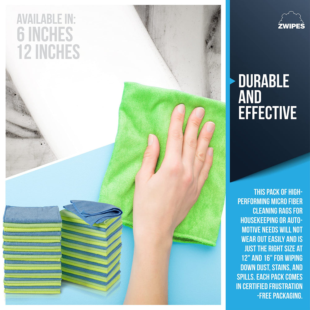 Zwipes highly absorbent cloth that soaks up spills quickly.