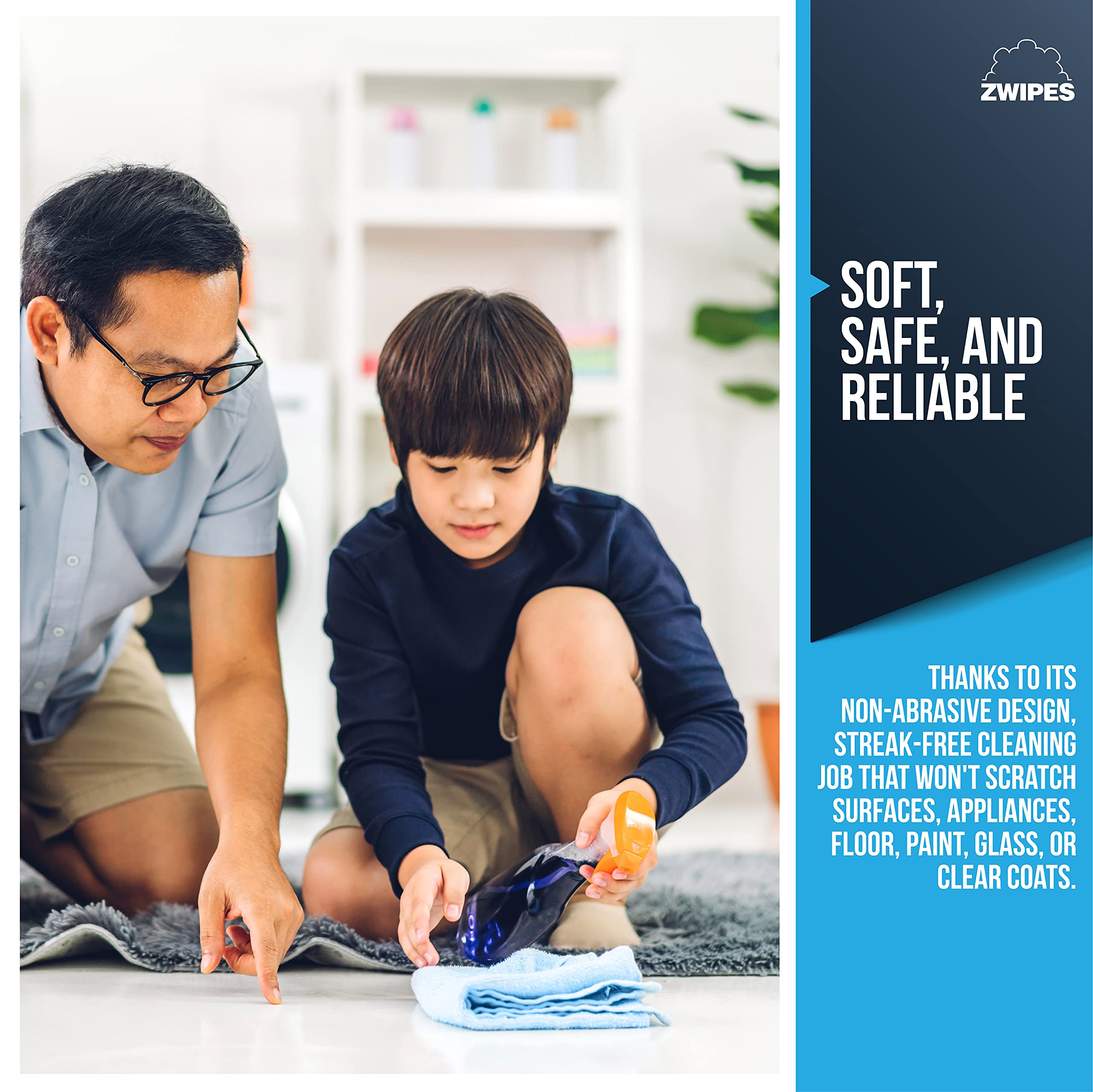 Zwipes washable hundreds of times for long-lasting reuse.