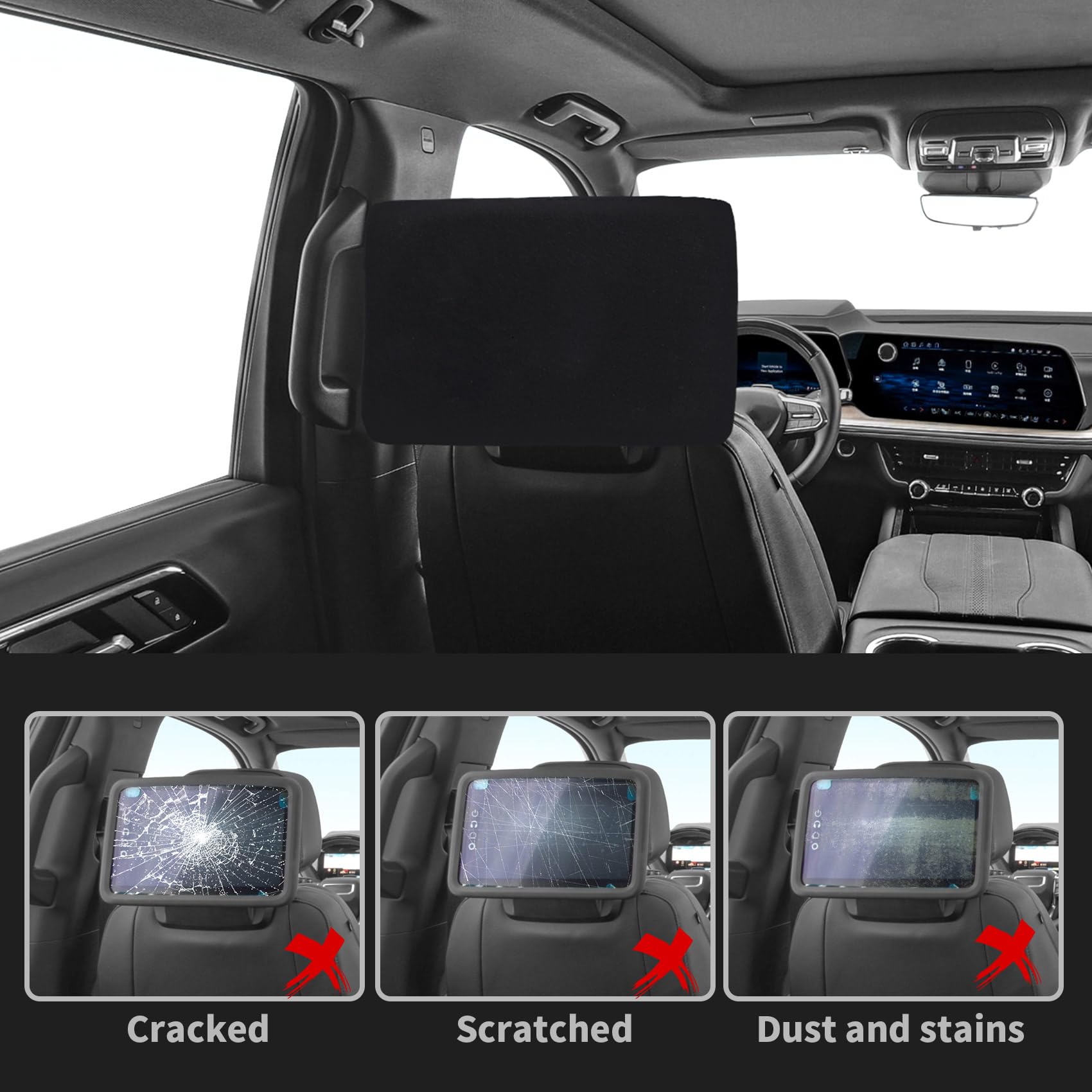 ZXCTETO double-pack bundle protects both rear screens during travel