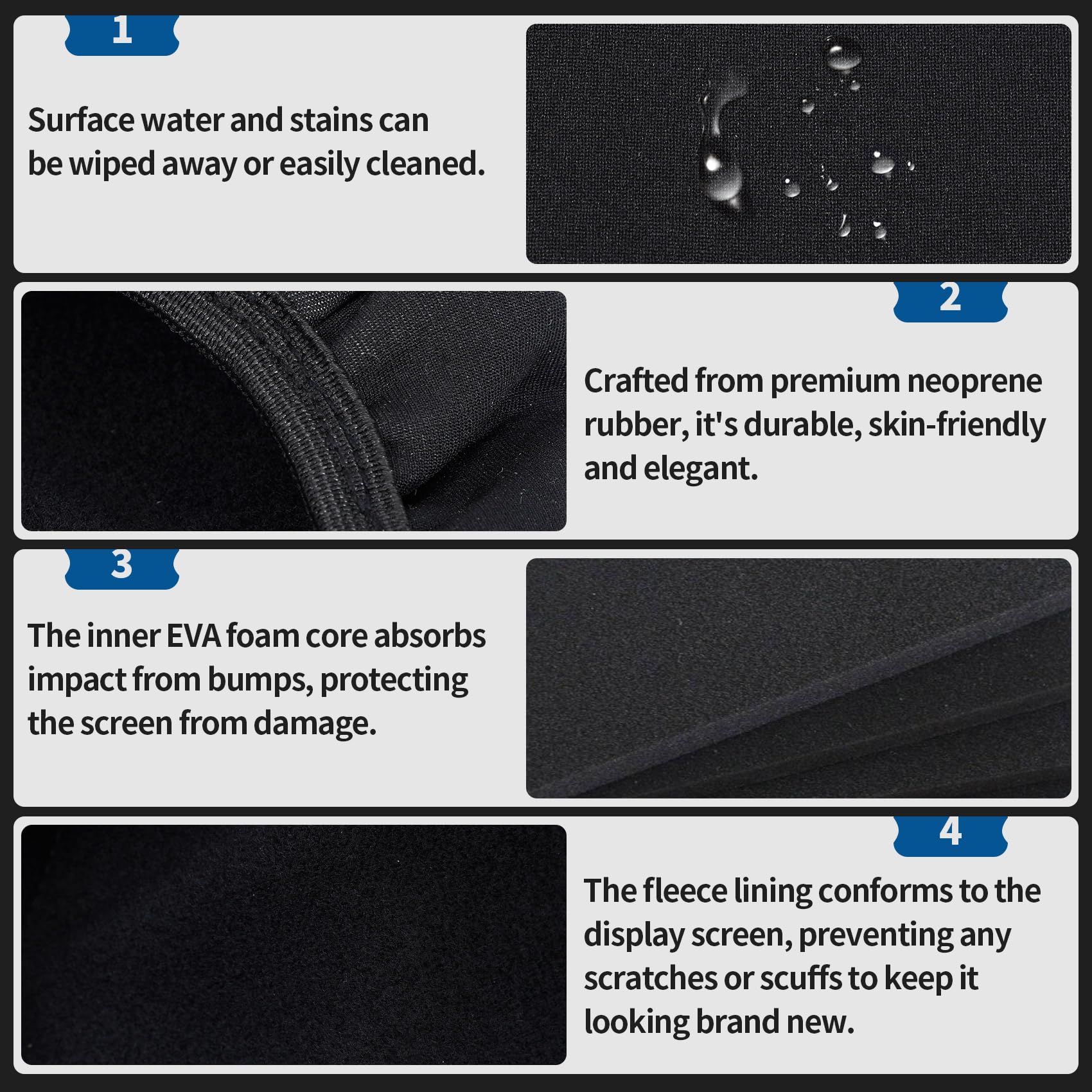 ZXCTETO elastic strap secure-fit cover keeps screens steady