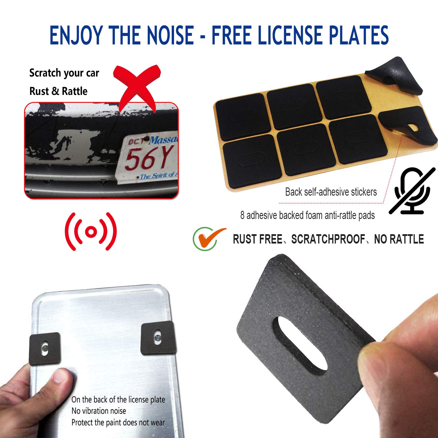 ZXFOOG anti-theft screwdriver included for secure installation