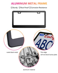 ZXFOOG plate with aluminum frame provides sturdy edge protection during front bumper use.