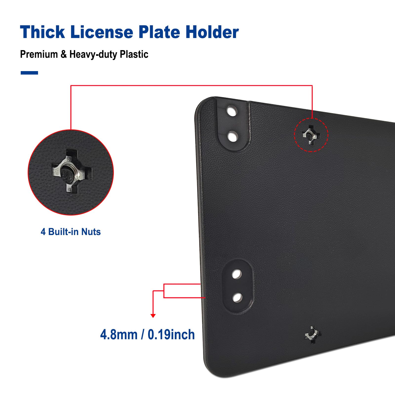 ZXFOOG license plate mounting kit attached to the trunk lid for quick installation