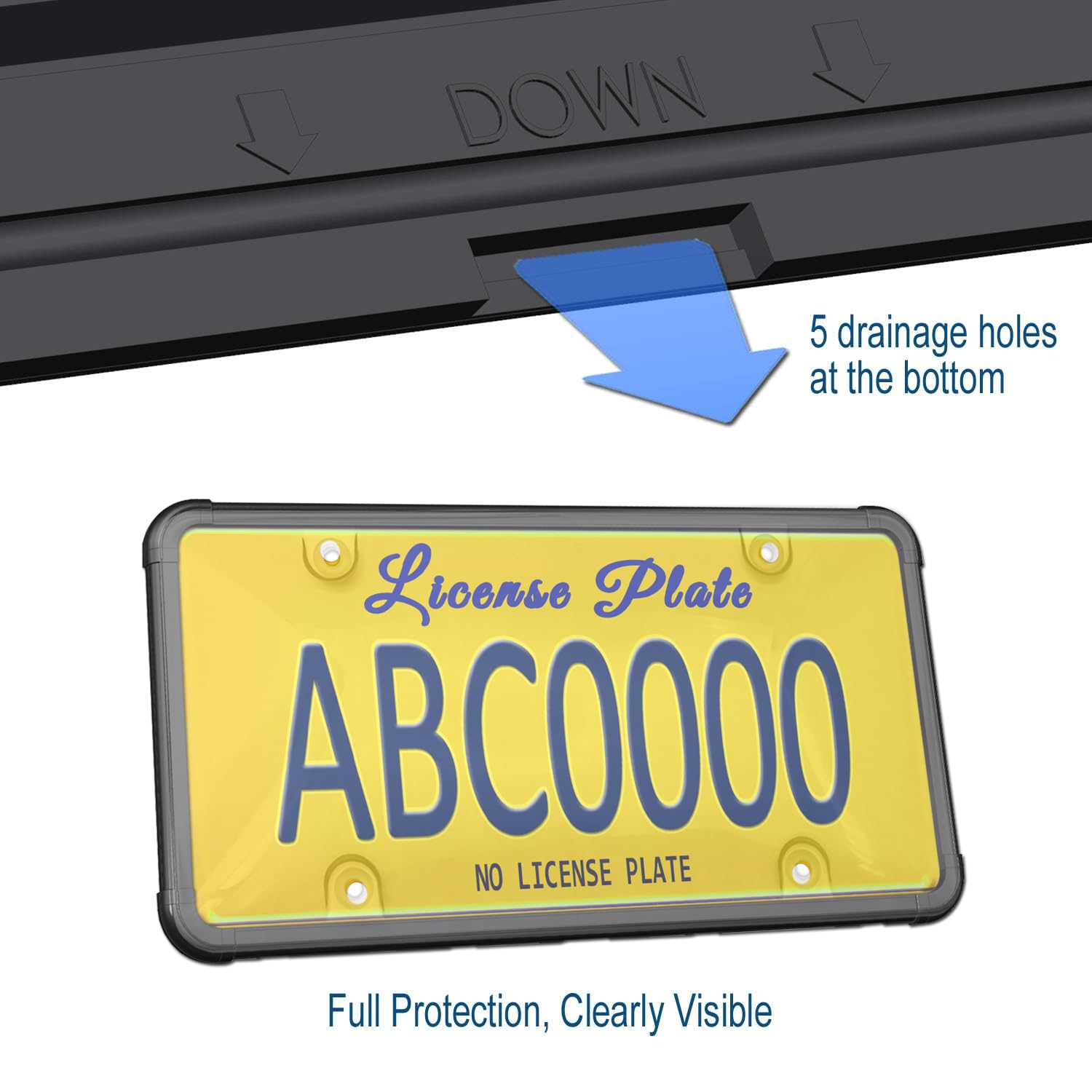ZXFOOG license plate washers included for secure, even mounting.