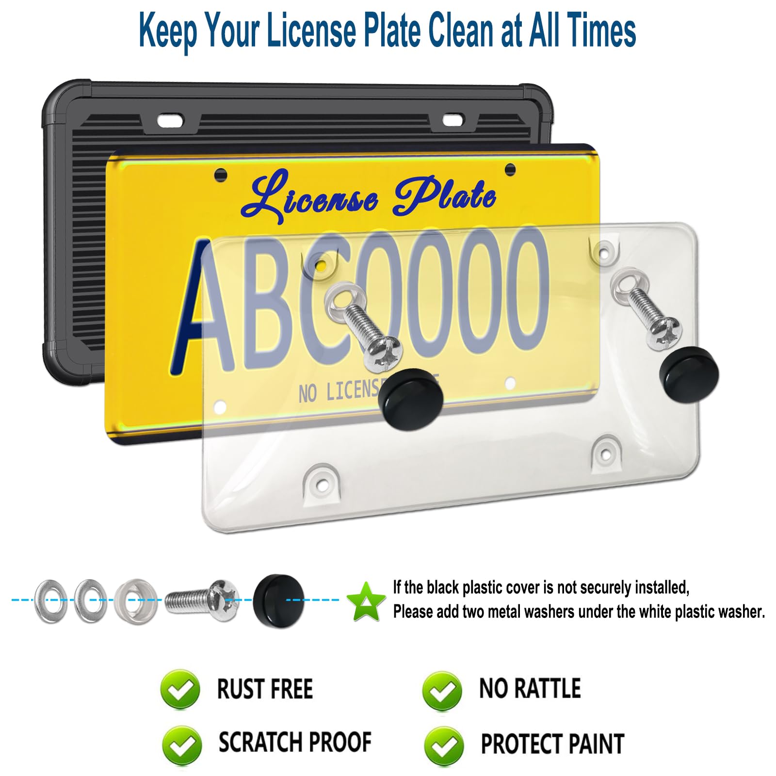 ZXFOOG silicone license frame provides durable, flexible protection around your plate.
