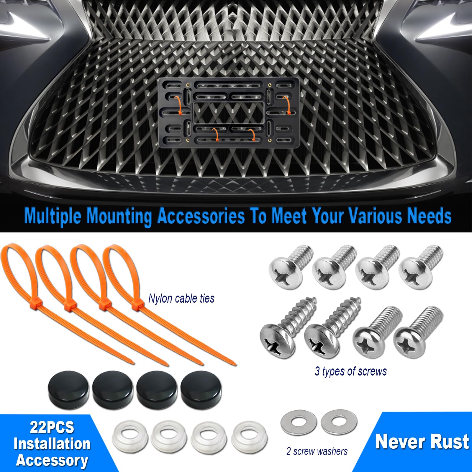 ZXFOOG stainless steel frame resists corrosion for long lasting durability