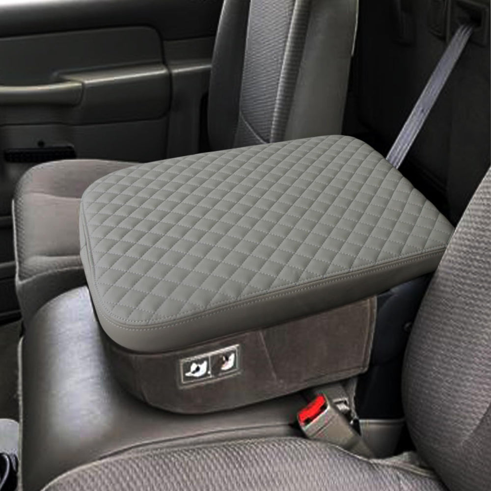 Zxiaochun center console cover for Dodge Ram 2002-2012 in gray protects top and sides