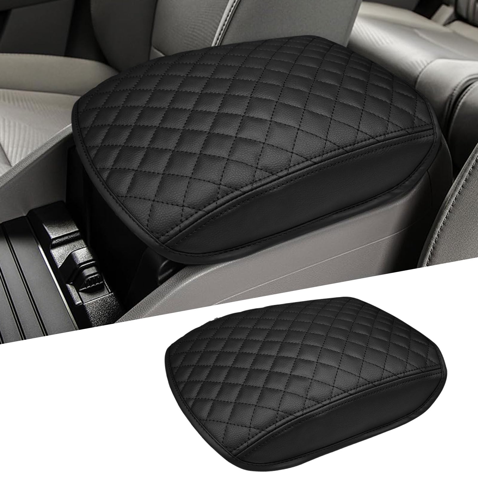 Zxiaochun center console cover for Honda Pilot 2009-2015 provides long-drive leather comfort.
