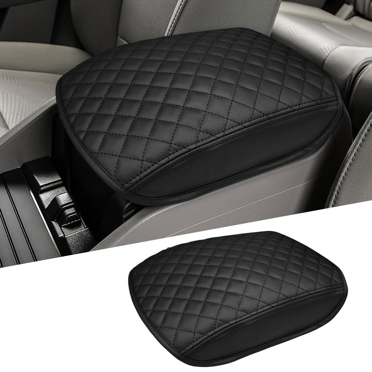 Zxiaochun center console cover for Honda Pilot 2009-2015 provides long-drive leather comfort.
