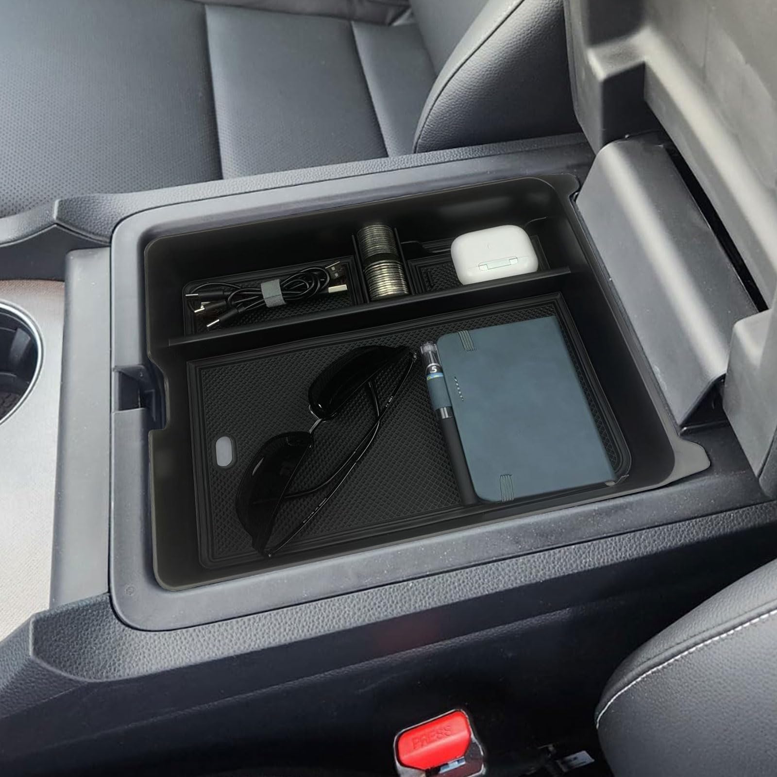 Zxiaochun center console organizer for Ridgeline keeps essentials organized.