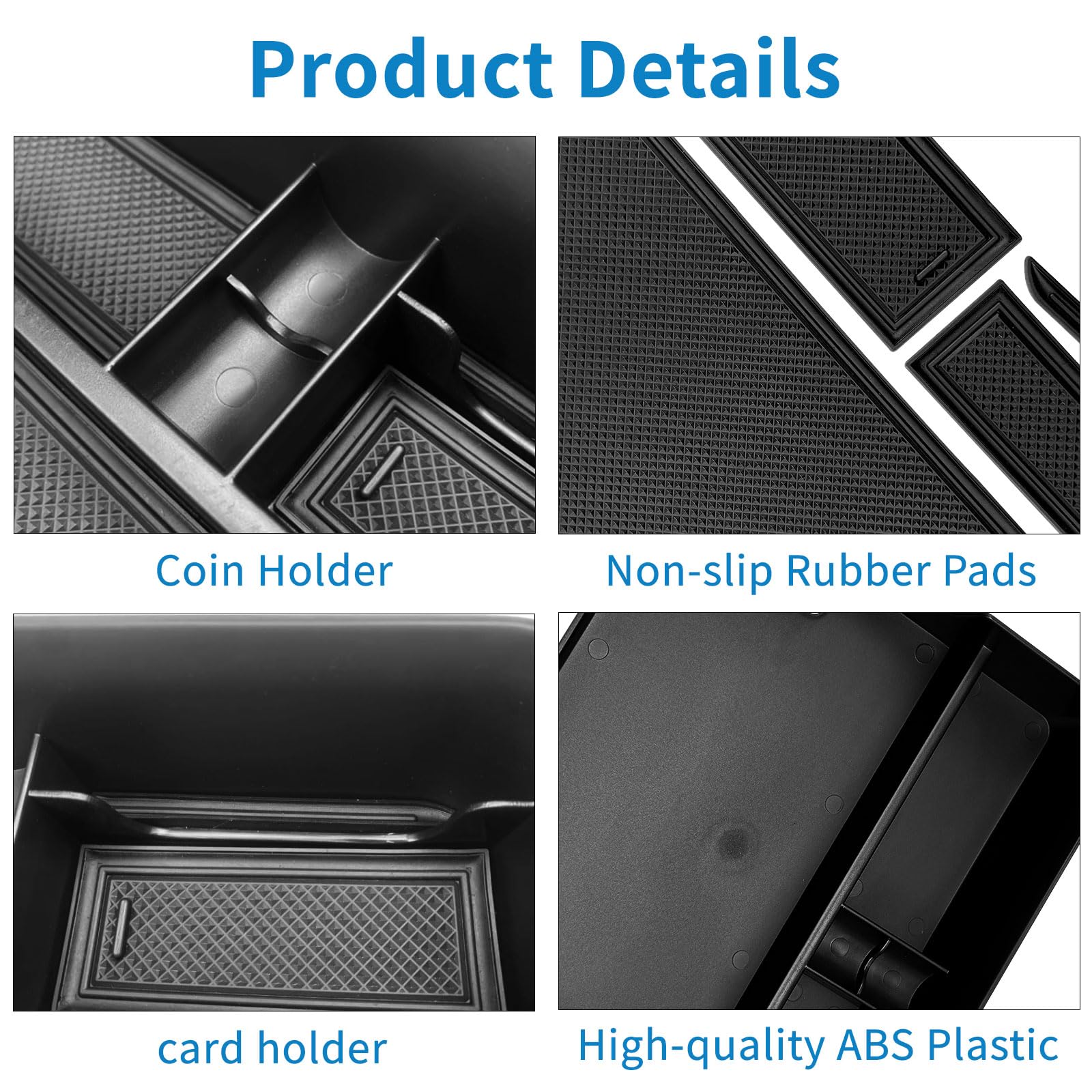 Zxiaochun center console tray close-up shows precise fit and compartments.