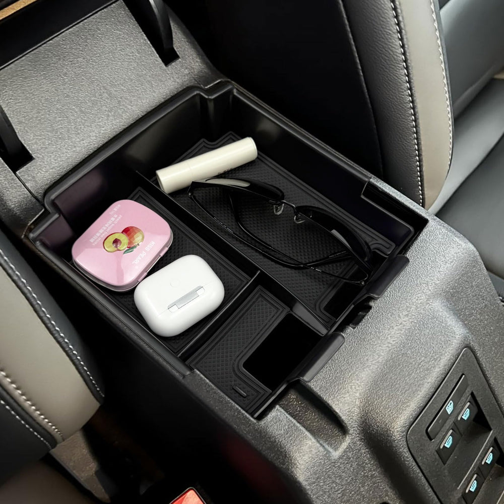 Zxiaochun center console tray for Bronco 2025-2026 keeps small items organized.
