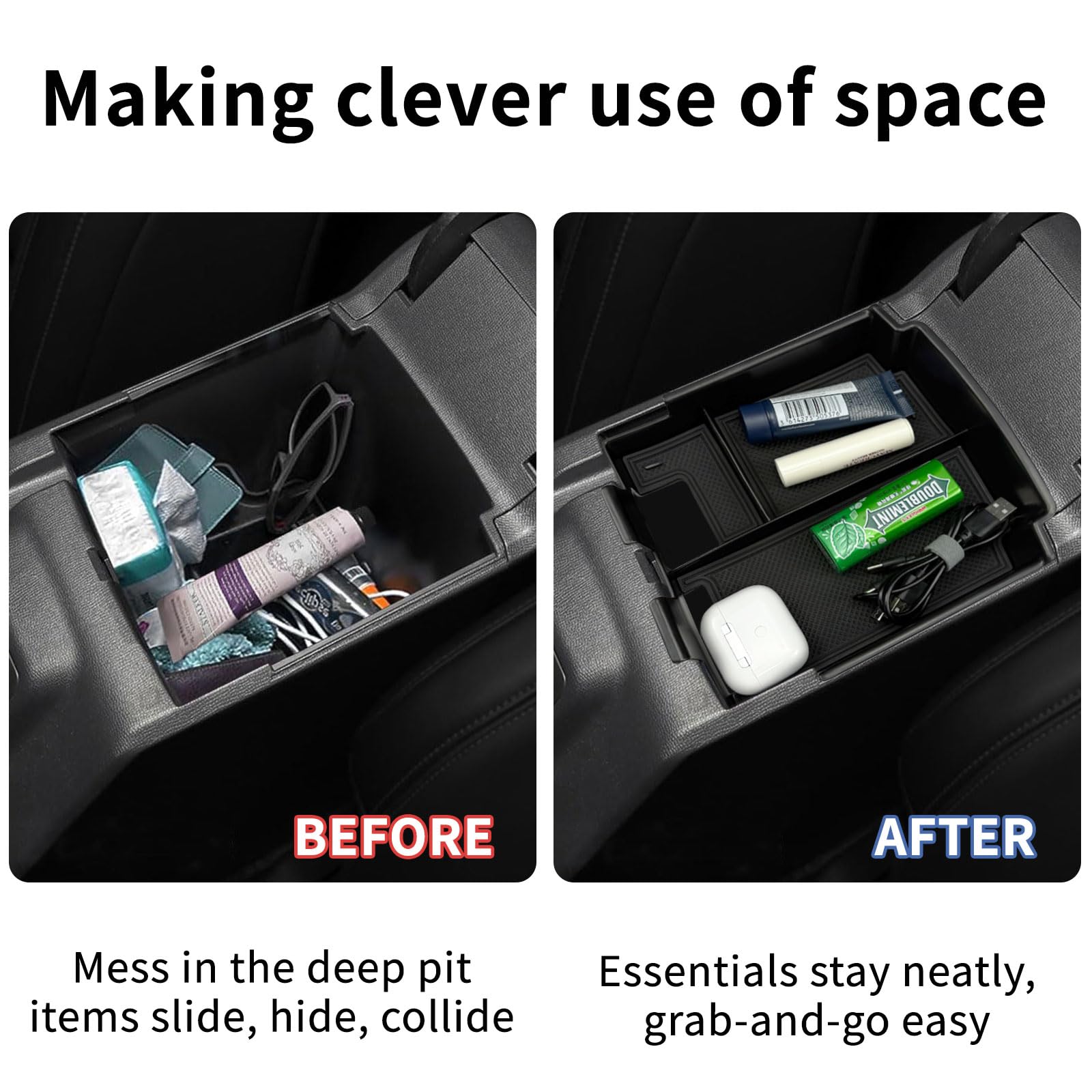 Zxiaochun ABS plastic tray in black resists deformation for daily driving.