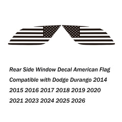 Zxiaochun matte black USA flag sticker designed for Dodge Durango installation.
