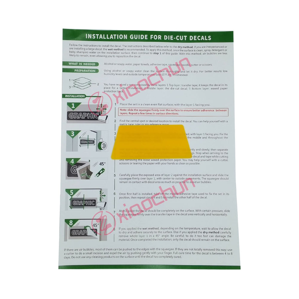 Zxiaochun installation squeegee included for smooth application