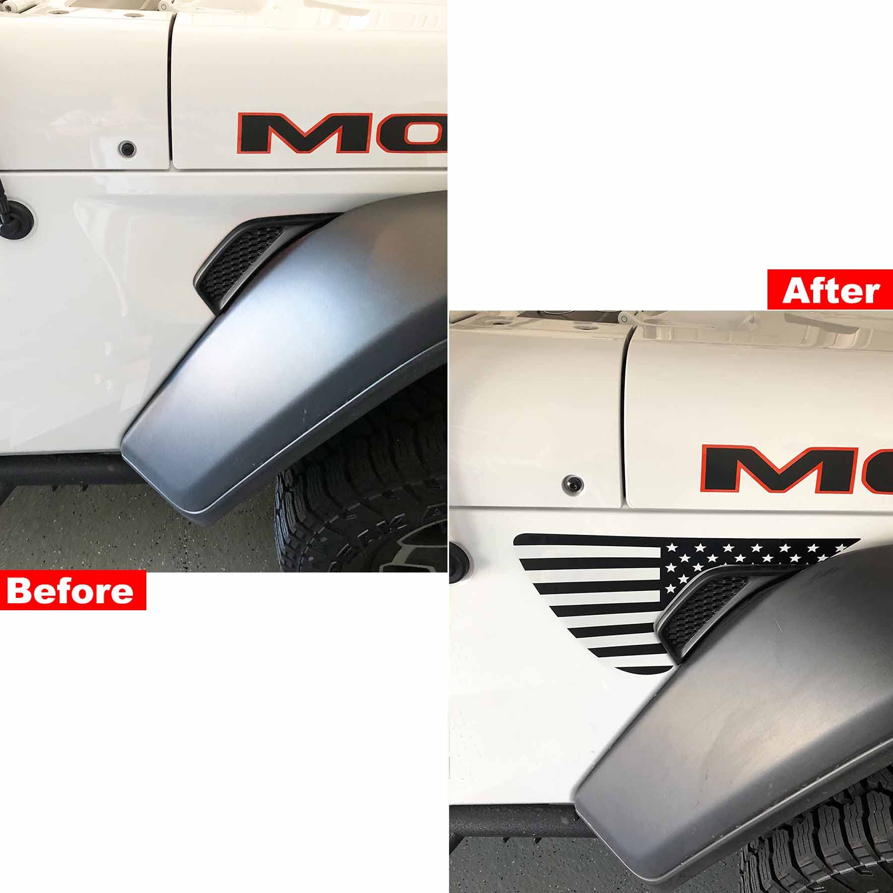 Zxiaochun Jeep Wrangler flag sticker pre-cut for easy installation