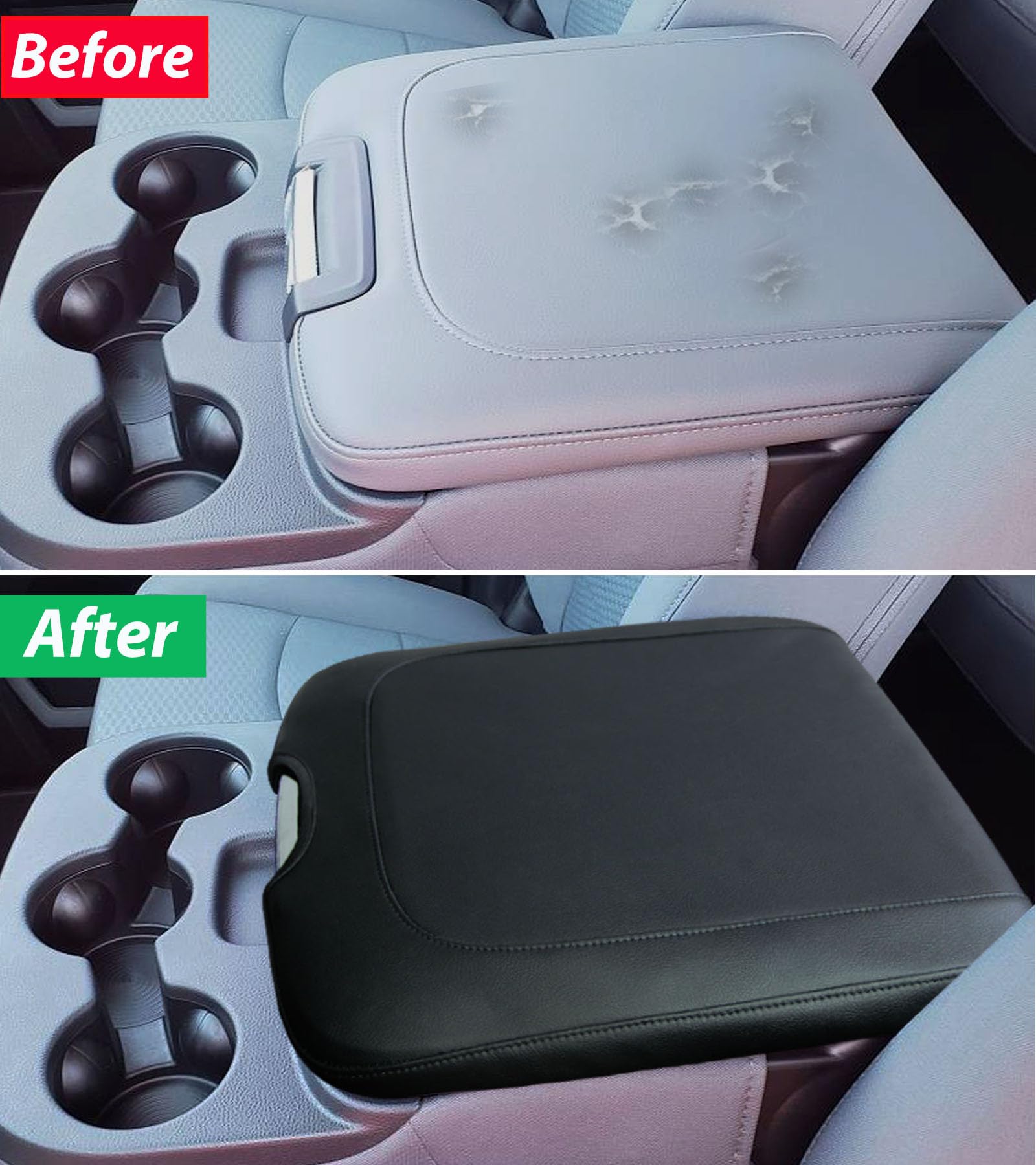 Zxiaochun leather armrest lid cover adds premium look and guards against scuffs.