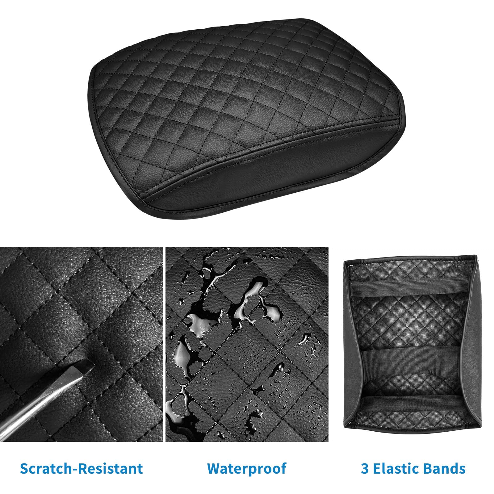 Scratch protection guards against pet paws, nails, and keys.