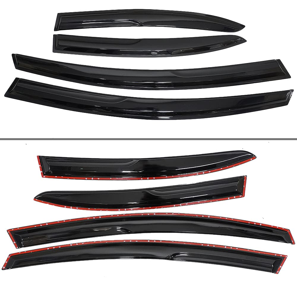 ZXMOTO rain guards on Civic 2006-2011 rear right, full-length protection.