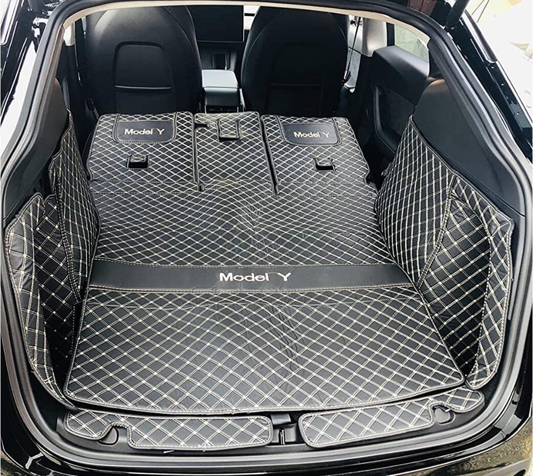 ZYCHUANGYING cargo mat for Tesla Model Y high sides panel protector guards edges