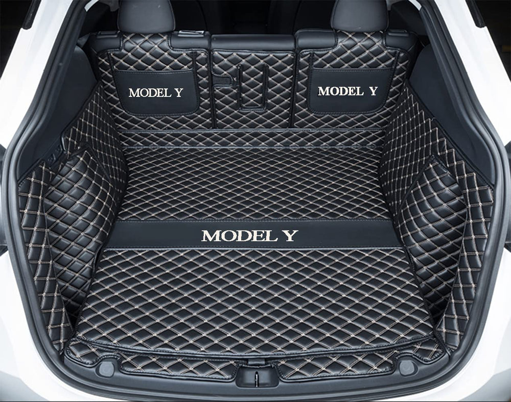 ZYCHUANGYING cargo mat for Tesla Model Y rear trunk cover protects carpet from spills