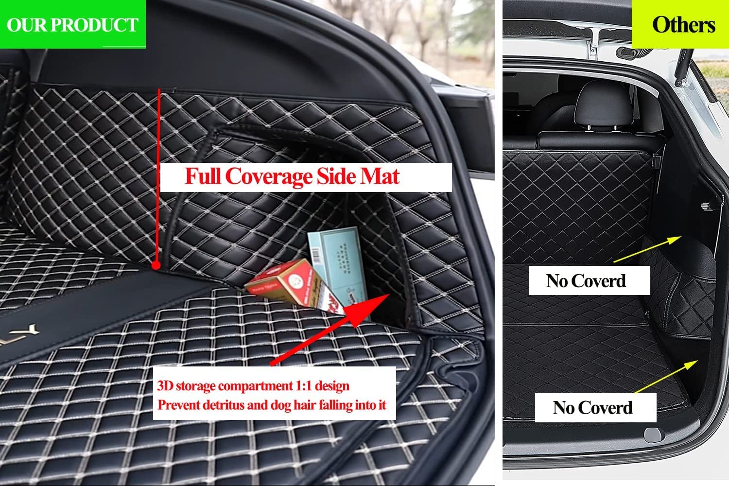 ZYCHUANGYING raised side panels shield cargo and prevent spills